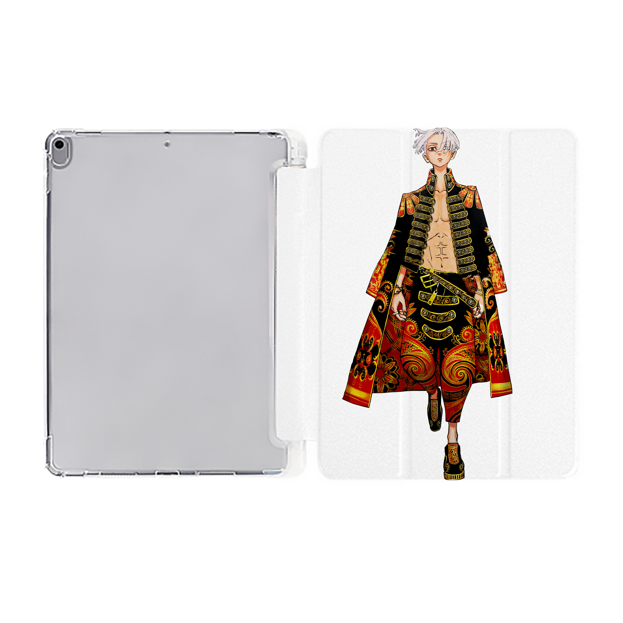 （画像用） 東京リベンジャーズ Tokyo Revengers IPad ケース ペン収納付き 三つ折りスタンド PUレザー×シリコン 対応機種9.5/10.5/10.9インチ